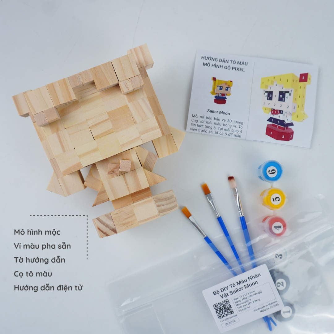 (DIY) Kit Tô Màu Mô Hình Thủy Thủ Mặt Trăng (Sailor Moon)
