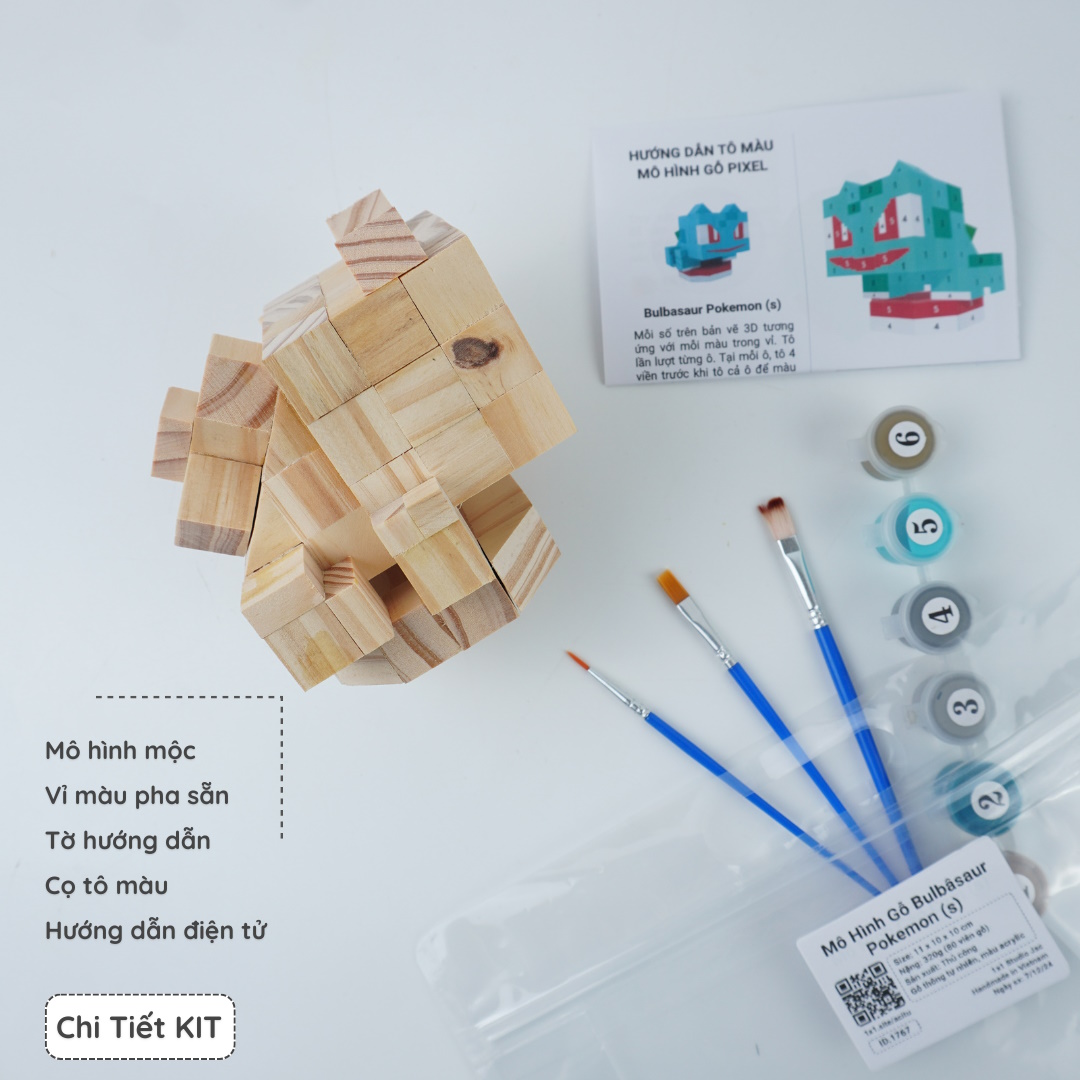 (DIY) KIt Tô Màu Bulbasaur (Pokemon)