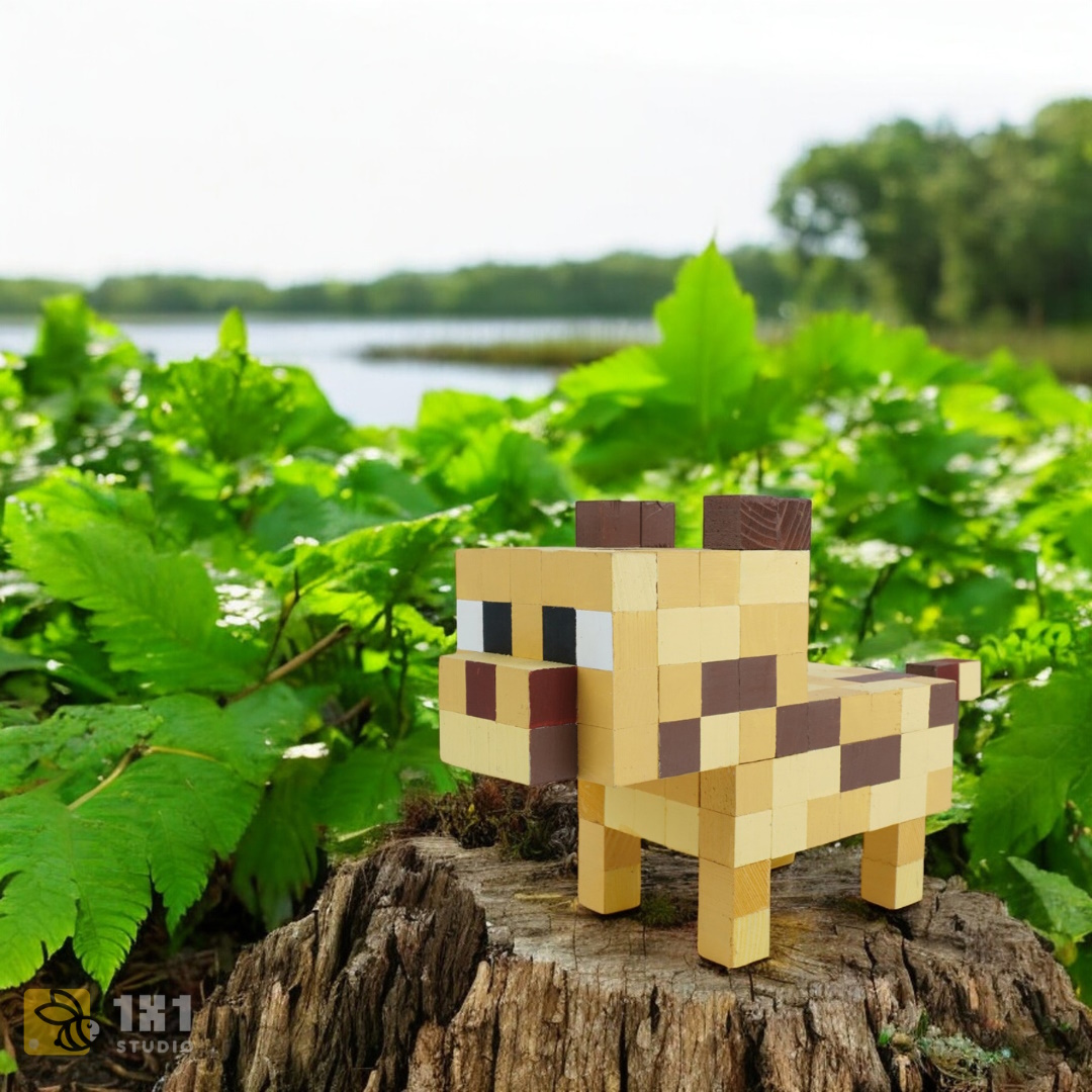 Mô Hình Gỗ Minecraft Ocelot (Art Toy)