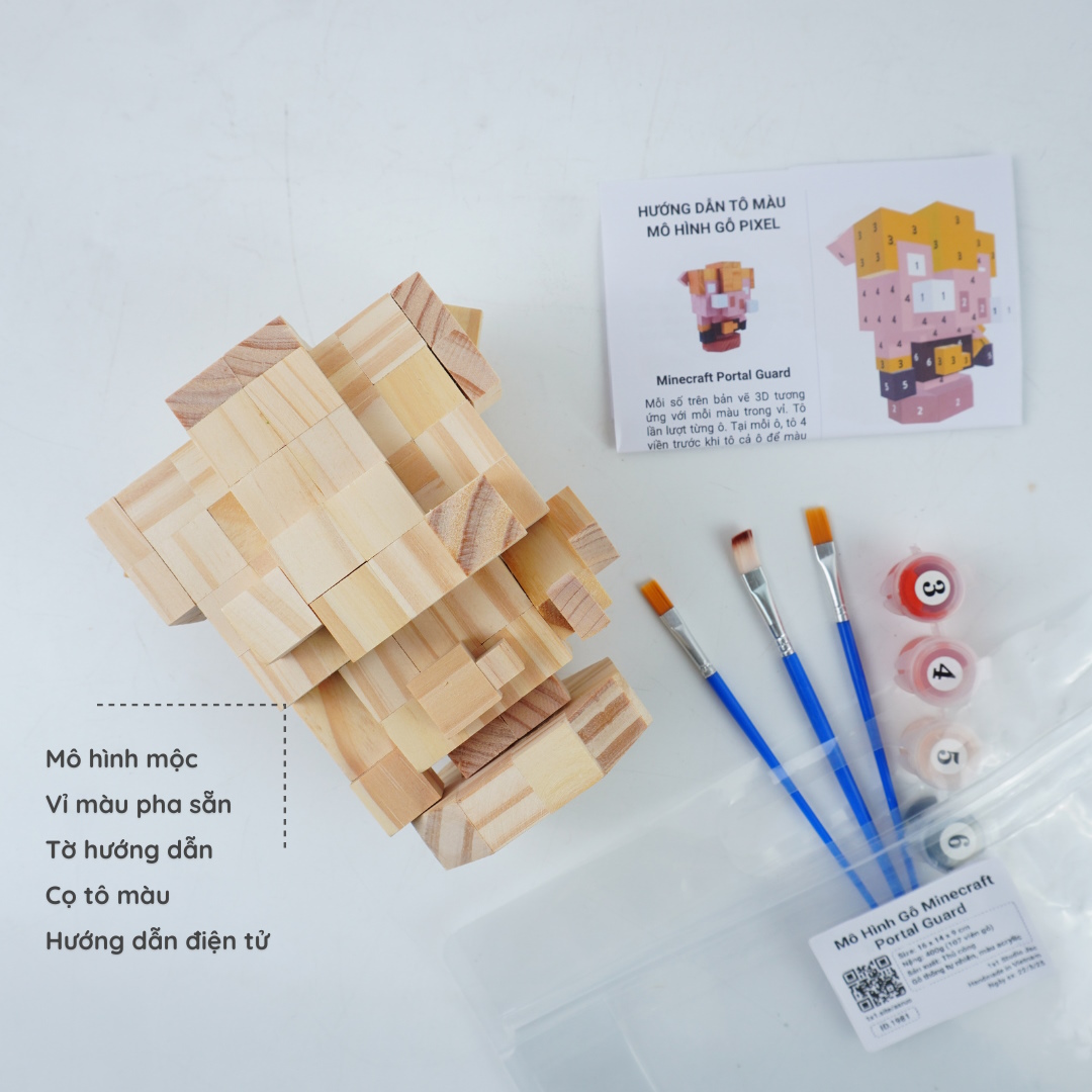 (DIY) Kit Tô Màu Minecraft Portal Guard
