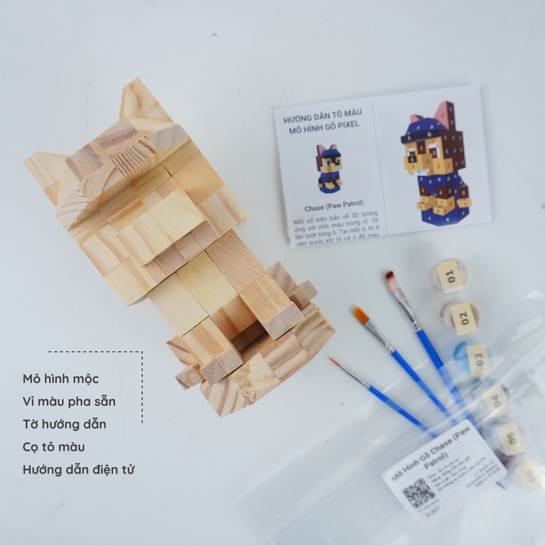 (DIY) Kit Tô Màu Mô Hình Chase Paw Patrol