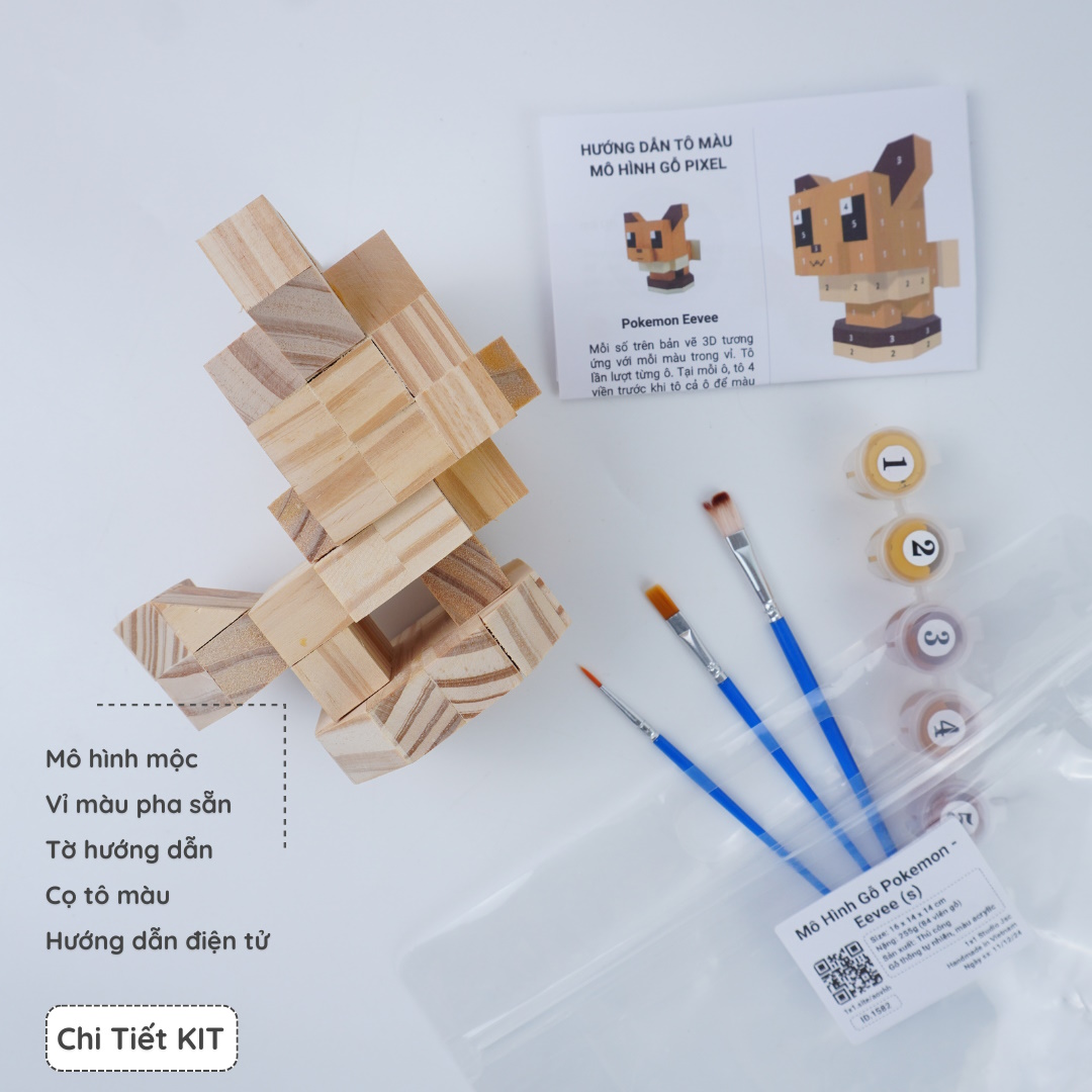 (DIY) Kit Tô Màu Eevee Pokemon
