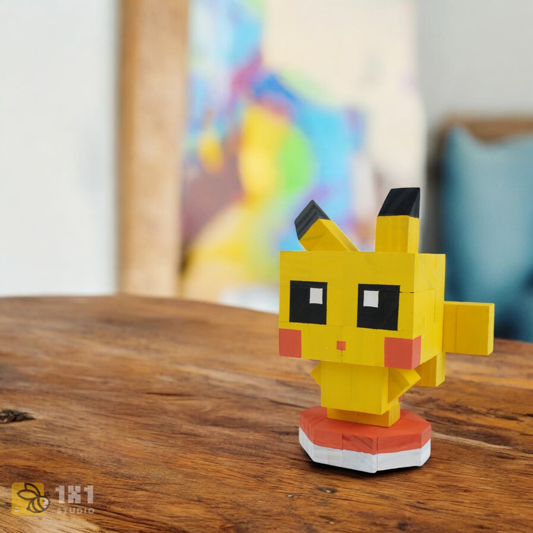 Mô Hình Gỗ Pikachu