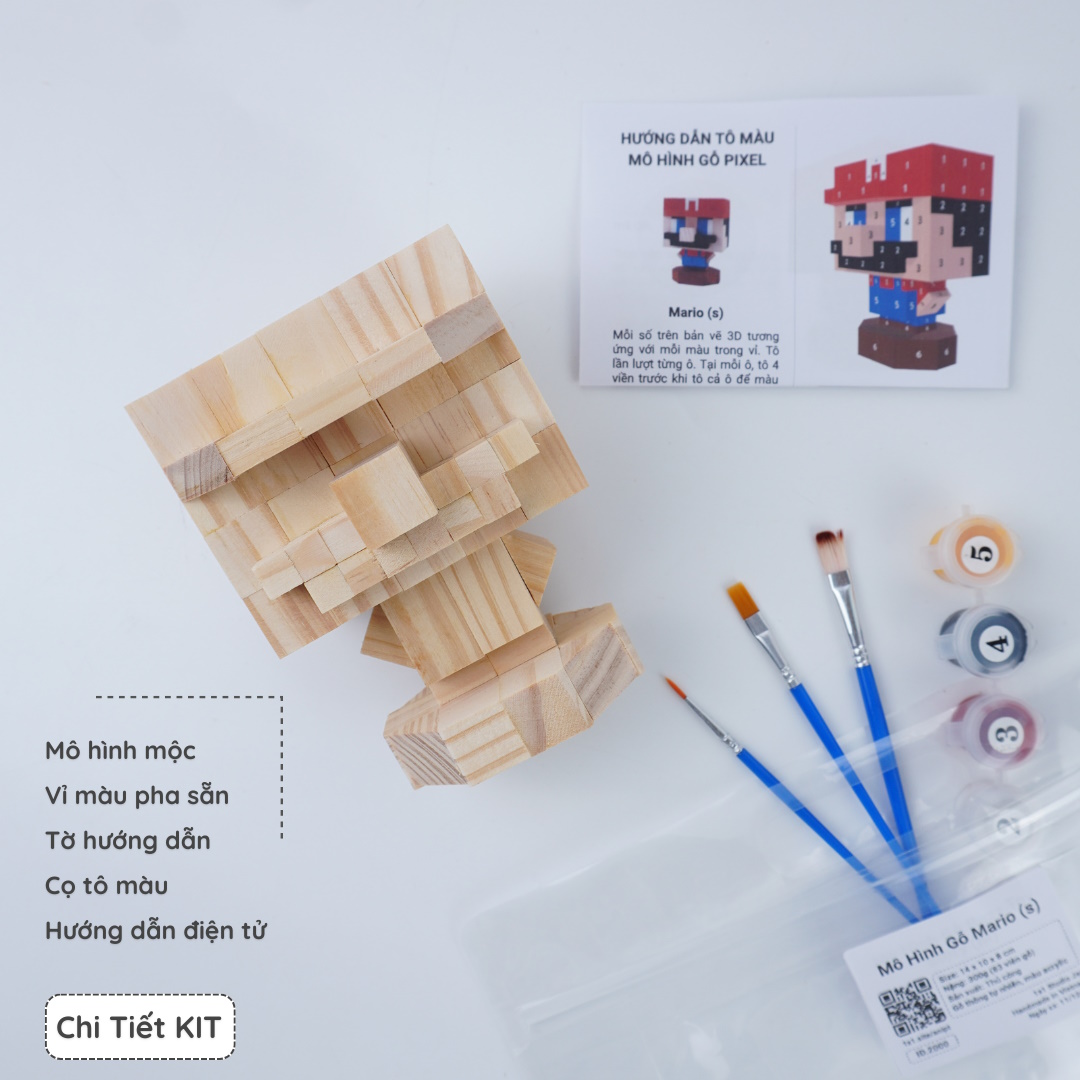 (DIY) Kit Tô Màu Mario (size s)