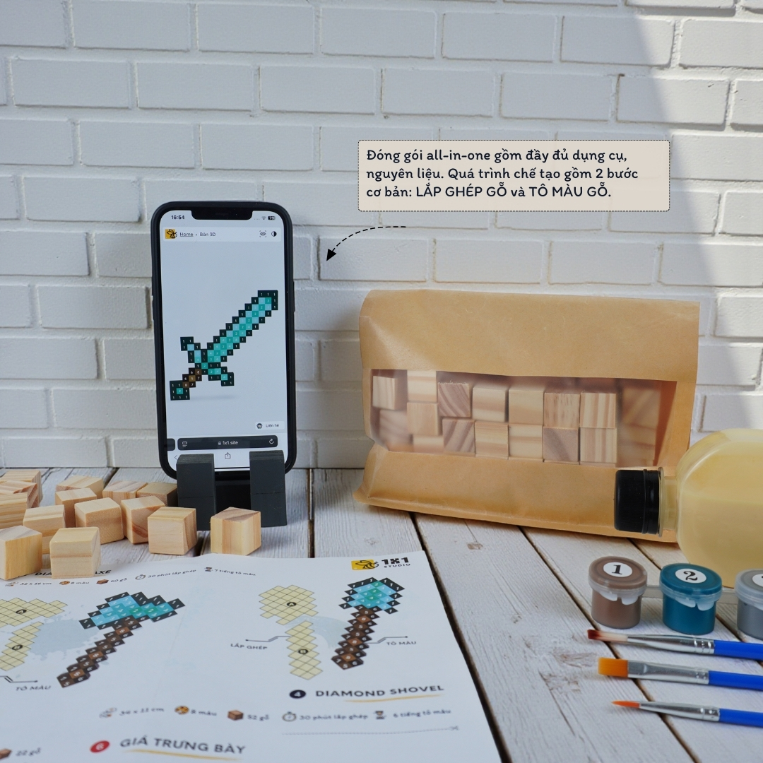p1. Bộ Chế Tạo 2 Trang Bị Minecraft (2cm)