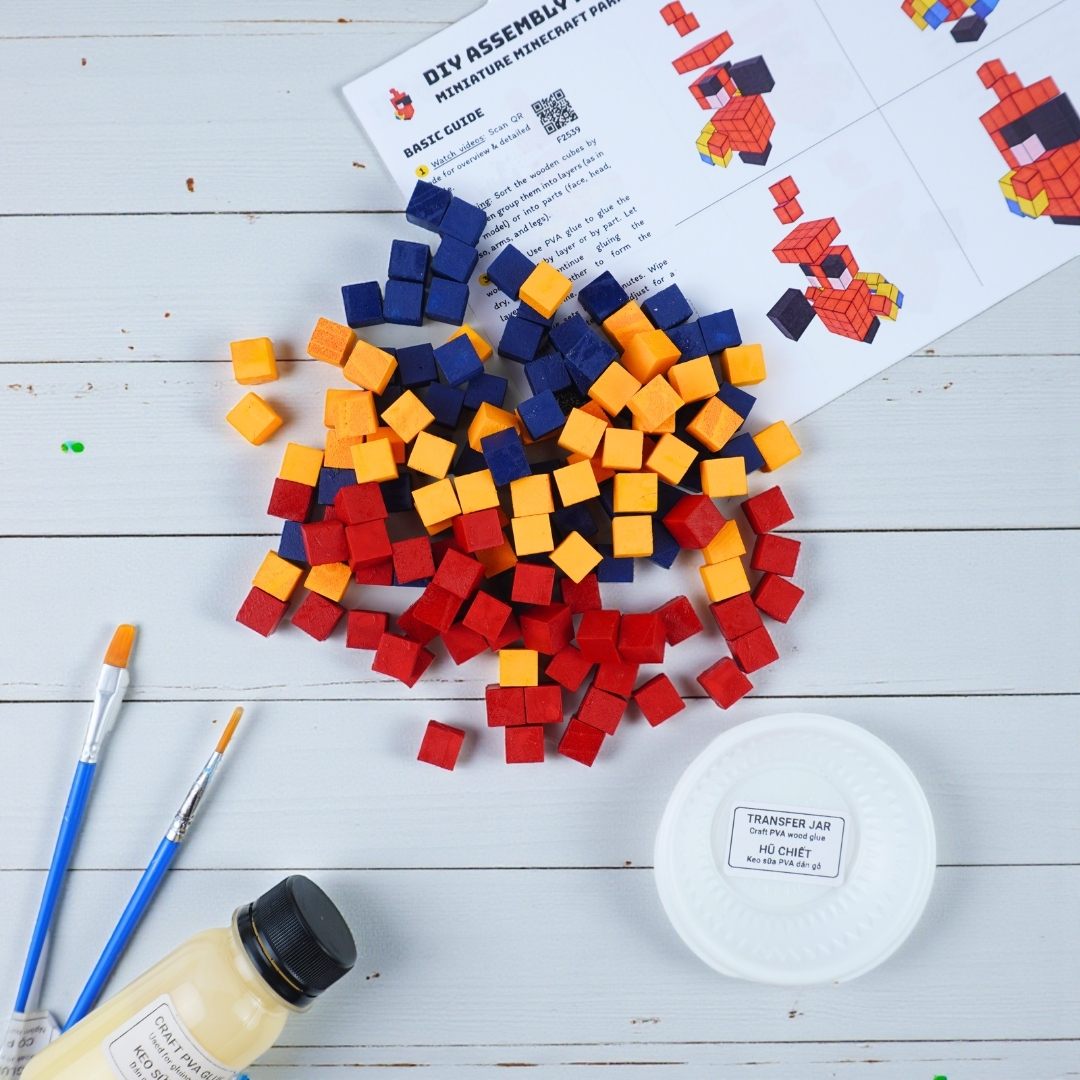 p9. Bộ Lắp Ghép Minecraft Parrot Vẹt (Thu Nhỏ)