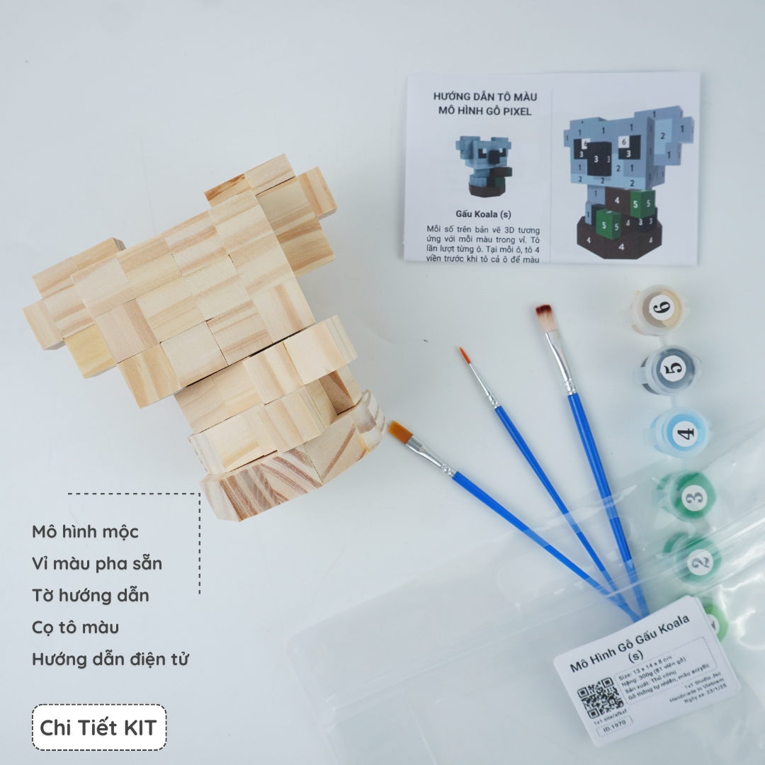 (DIY) Kit Tô Màu Mô Hình Gấu Koala (s)