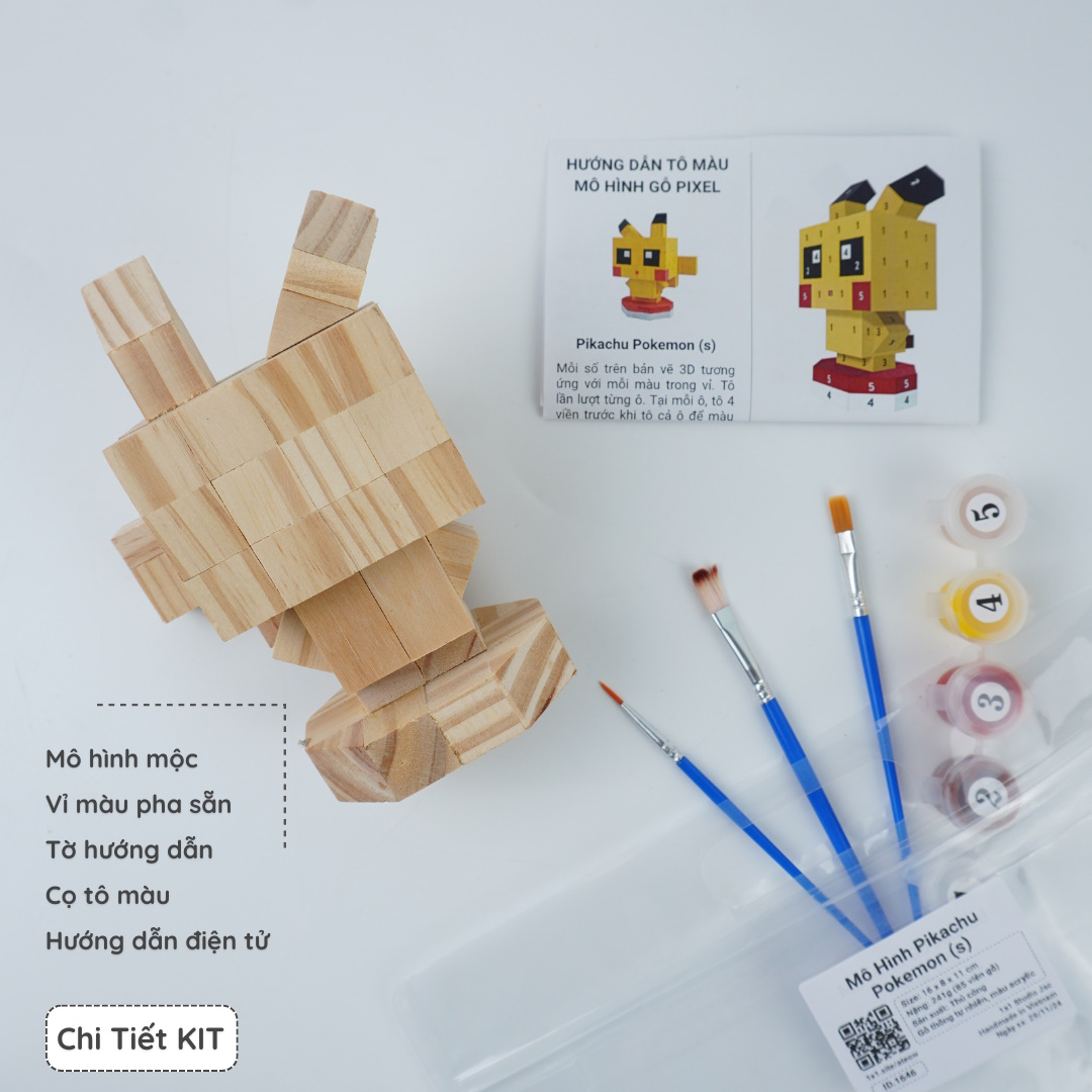 (DIY) Kit Tô Màu Pikachu (Pokemon)