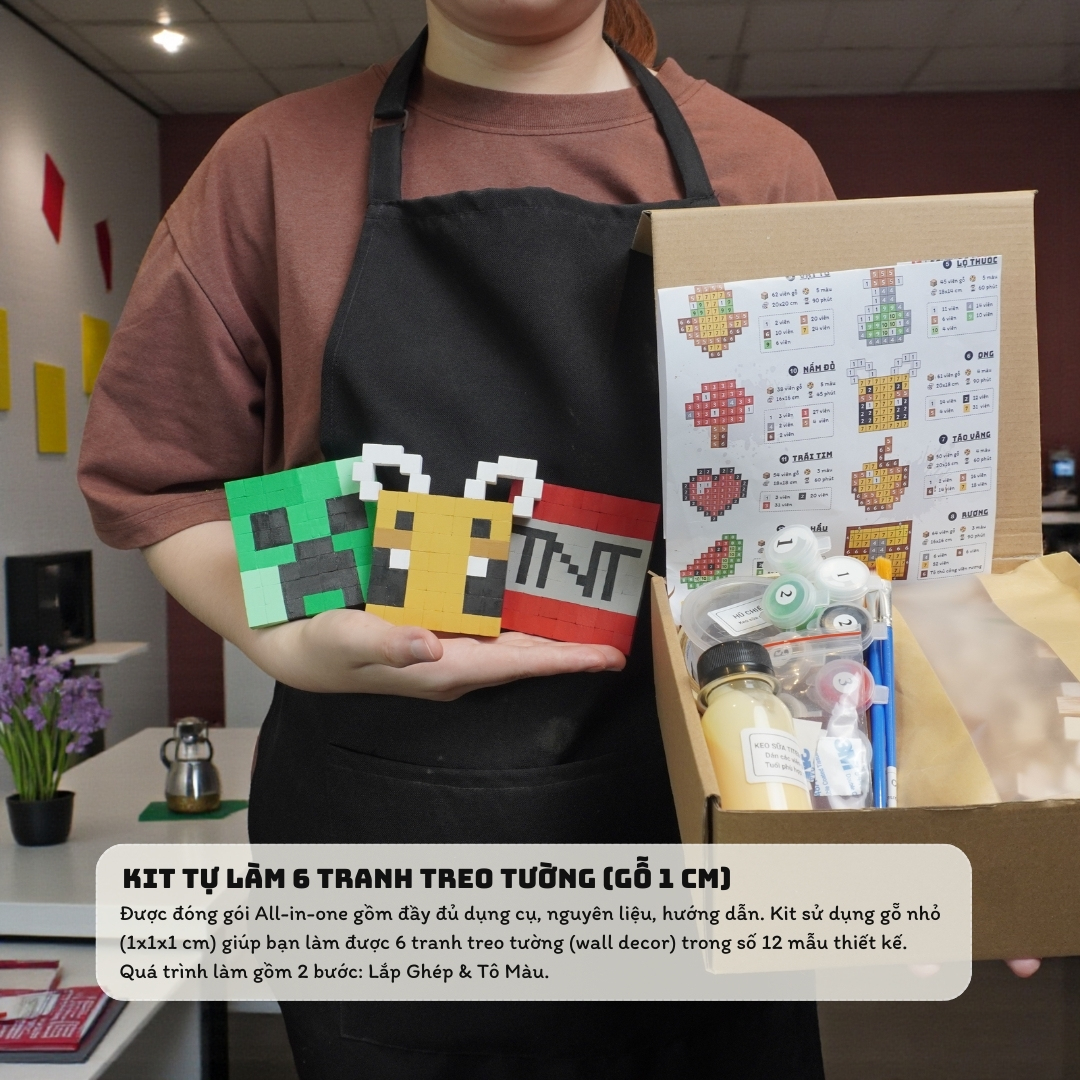 p4. Kit Tự Làm 6 Tranh Frame Minecraft Treo Tường / Wall decor (1cm)