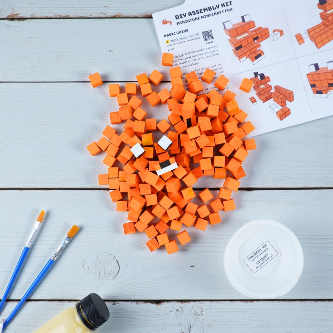 p3. Bộ Lắp Ghép Minecraft Fox Cáo (Thu Nhỏ)