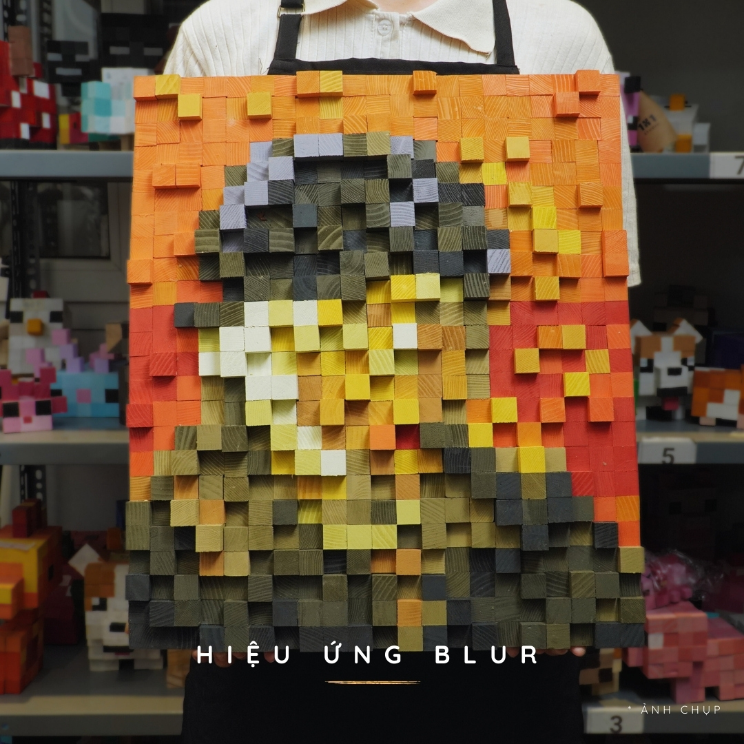 Tranh Pixel Self-Portrait with Bandaged Ear (Blur)