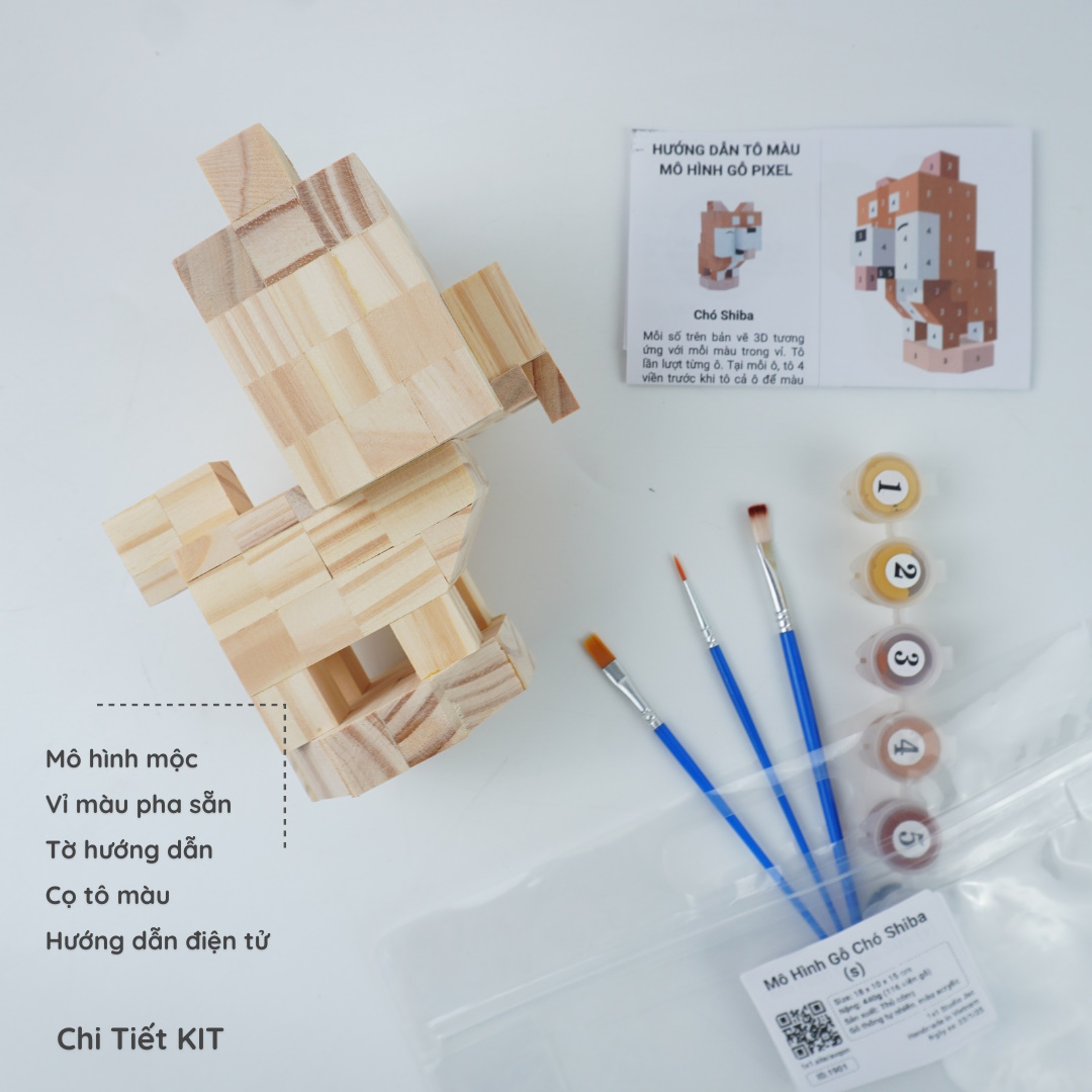 (DIY) Kit Tô Màu Chó Shiba (s)