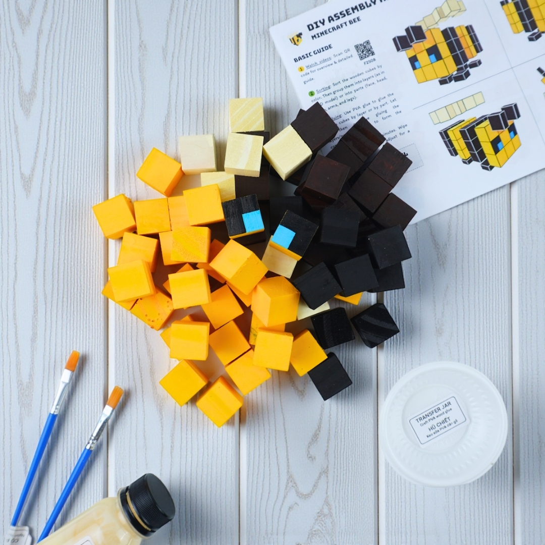 p8. Bộ Lắp Ghép Mô Hình Minecraft Bee