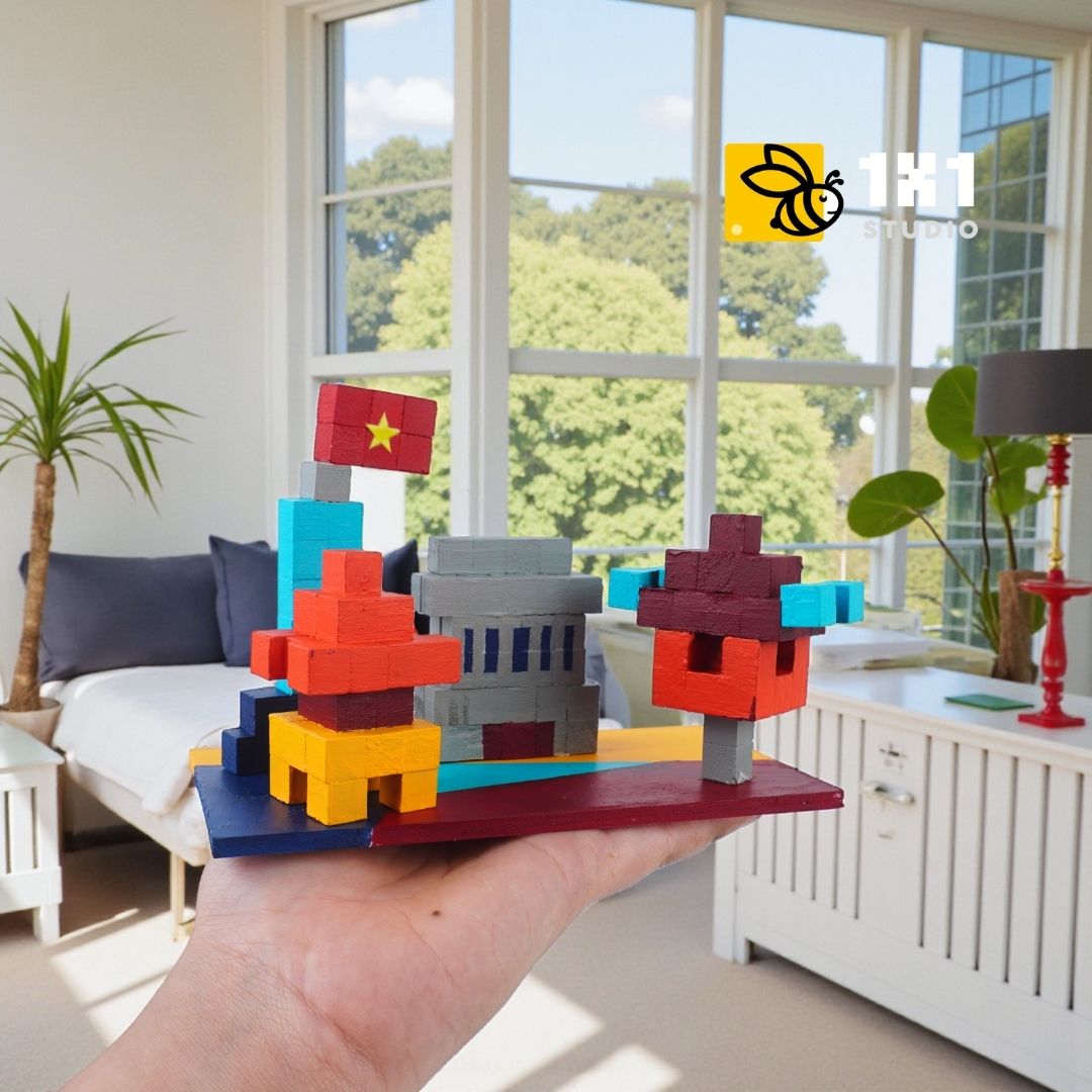 p6. Bộ Lắp Ghép Mô Hình Gỗ Hanoi City (i2)