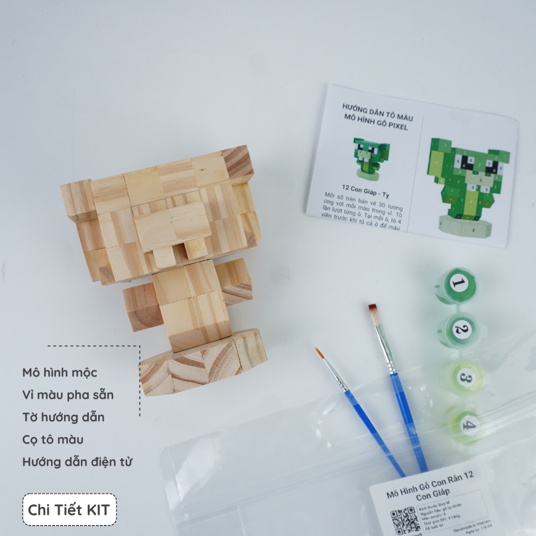 (DIY) Kit Tô Màu 12 Con Giáp Tỵ (Rắn)