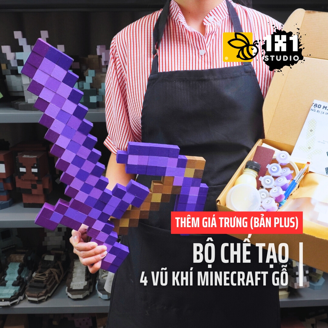 Bộ Chế Tạo 4 Trang Bị Minecraft Nether (Kiếm, Cuốc, Rìu, Xẻng) | Steam 2 PLUS