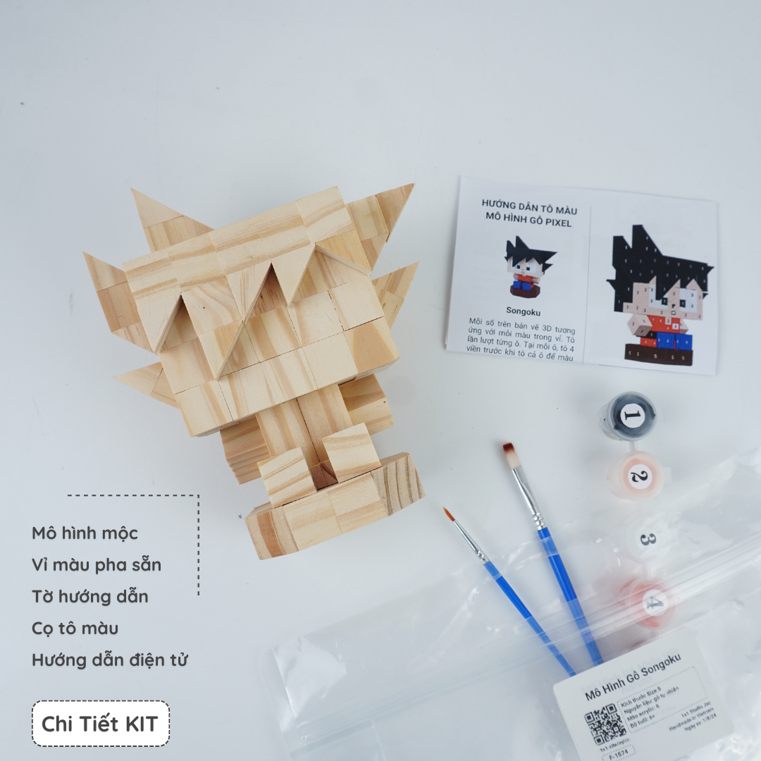(DIY) Kit Tô Màu Songoku (size s)