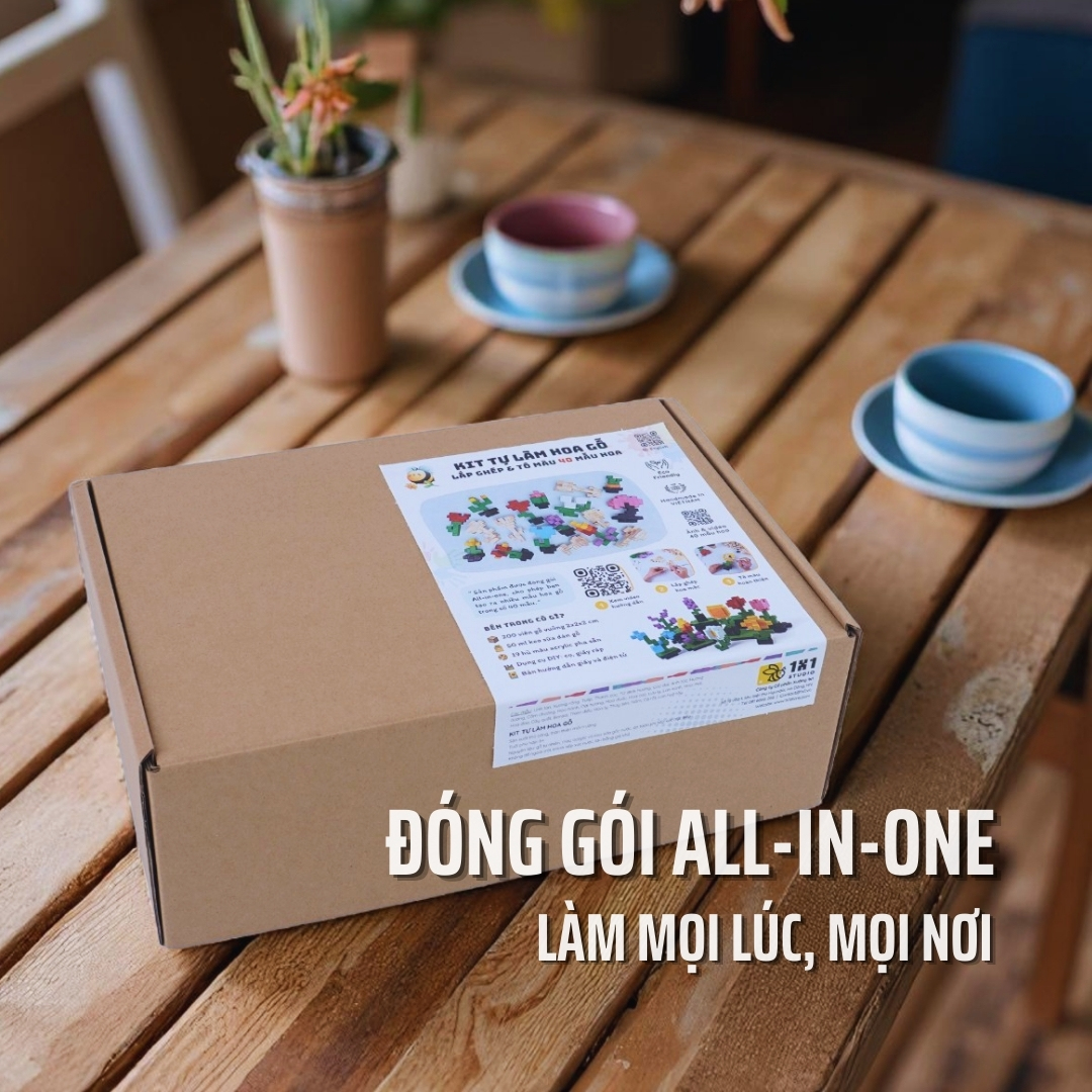KIT Tự Làm 6 Mô Hình Hoa Gỗ (40 Mẫu)