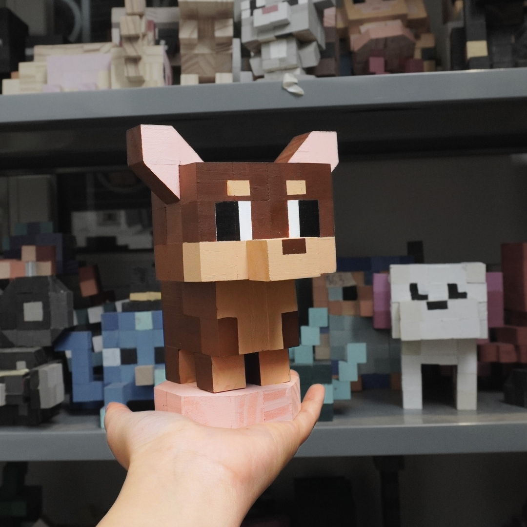 (DIY) Kit Tô Màu Mô Hình Chó Chihuahua Nâu (s)