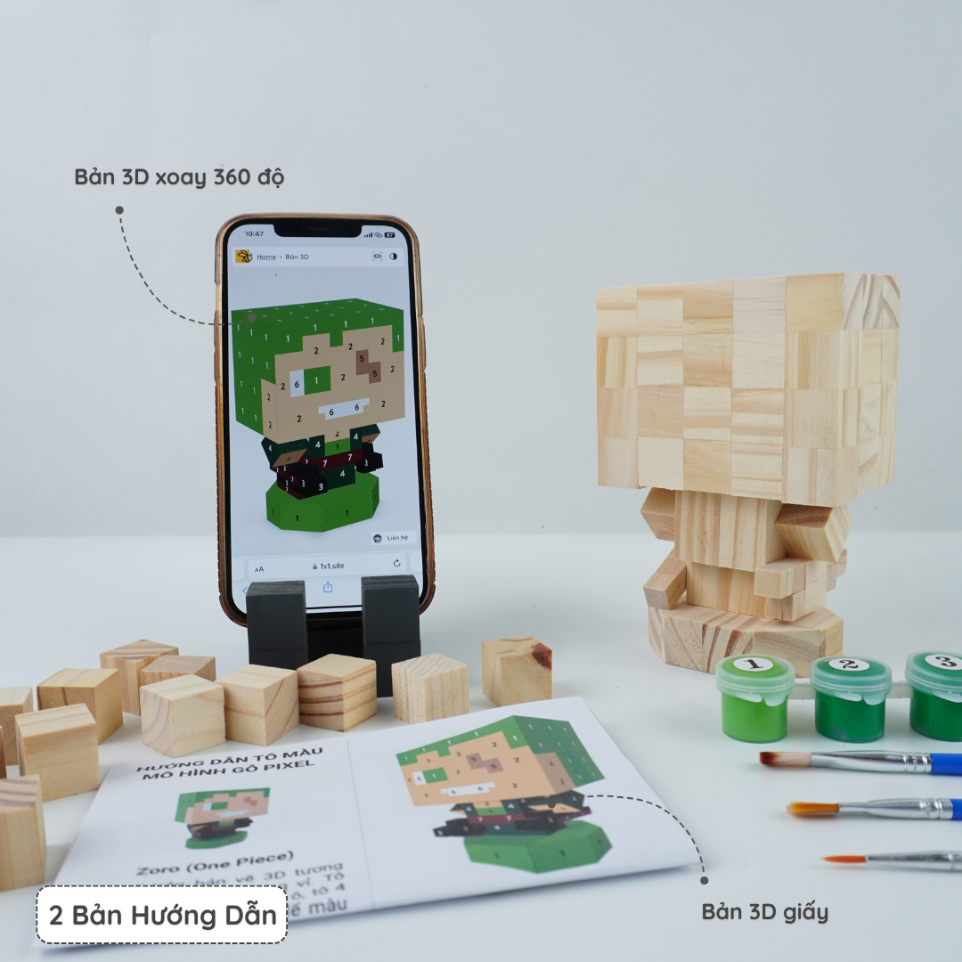 (DIY) Kit Tô Màu Nhân Vật Zoro (One Piece)