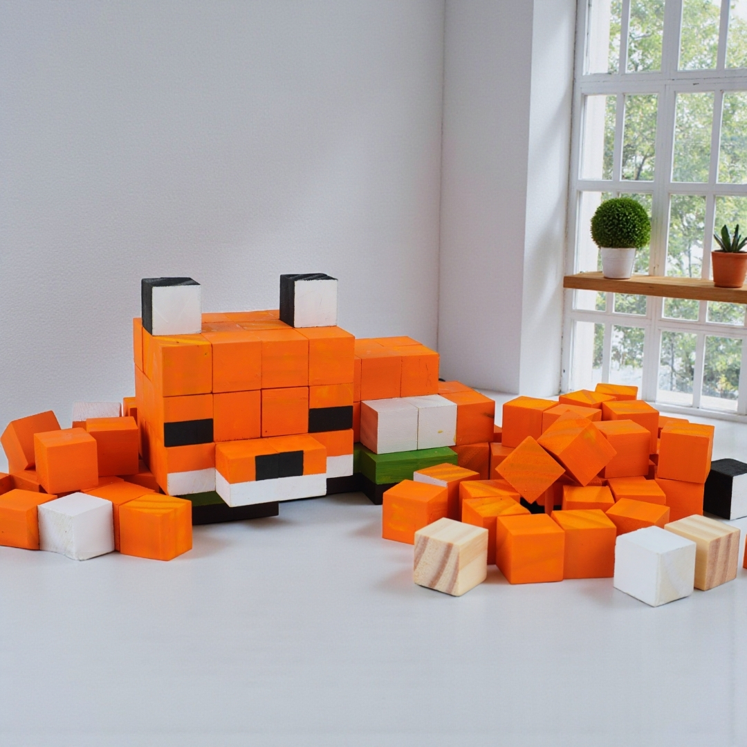 p7. Bộ Lắp Ghép Mô Hình Minecraft Fox Cáo