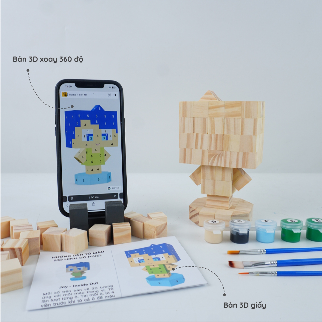 (DIY) Kit Tô Màu Mô Hình Nhân Vật Joy Inside Out