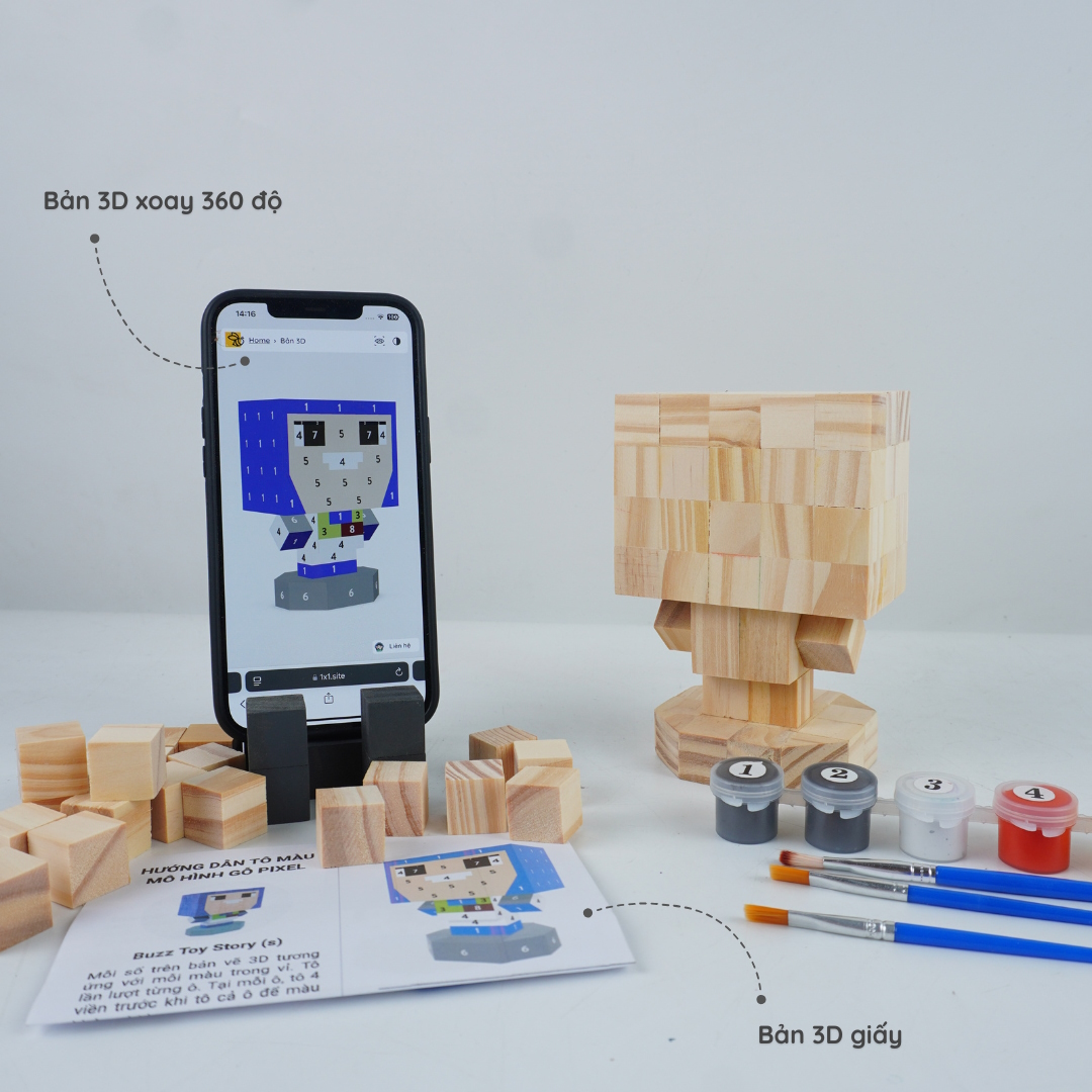 (DIY) Kit Tô Màu Mô Hình Nhân Vật Buzz (s)