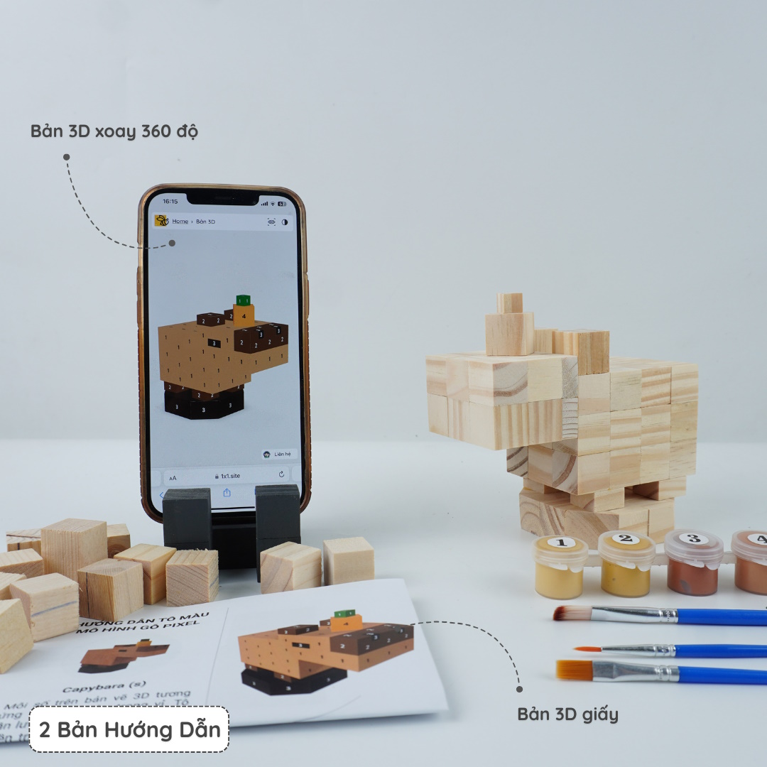 (DIY) Kit Tô Màu Chuột Lang Nước Capybara (size s)