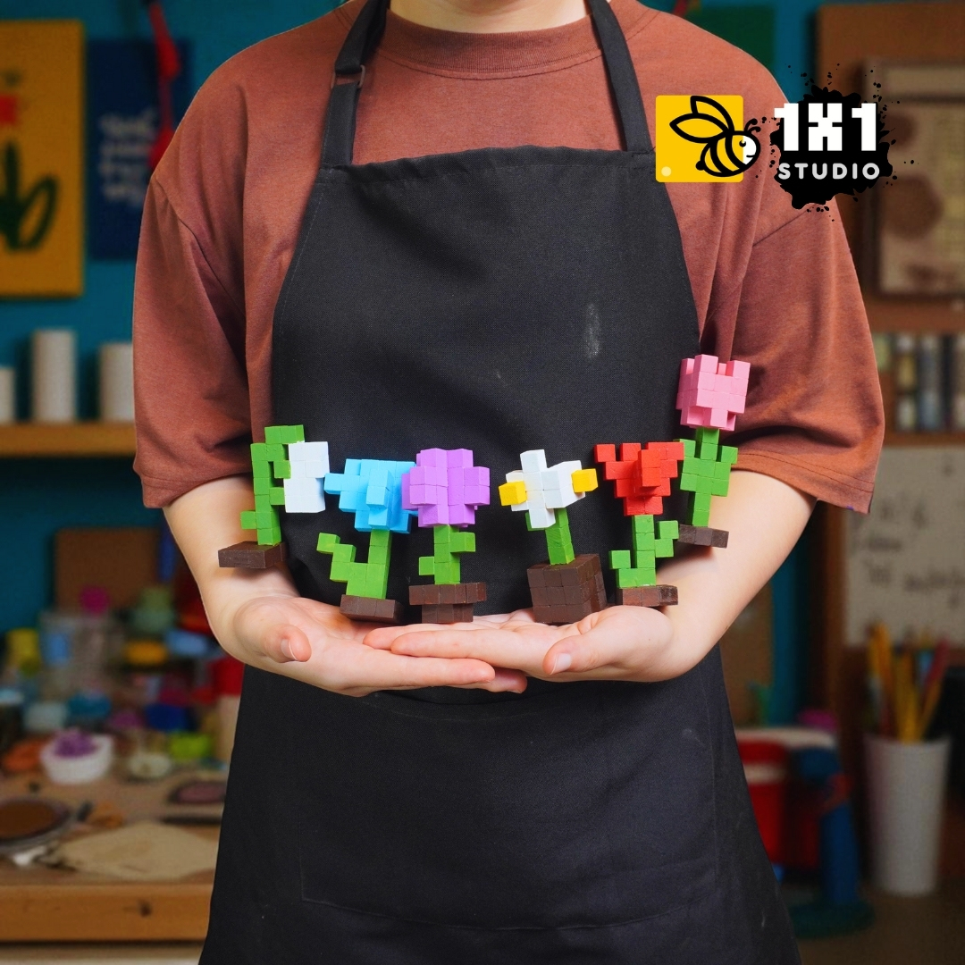 KIT Tự Làm 10 Mô Hình Hoa Gỗ THU NHỎ (40 mẫu)