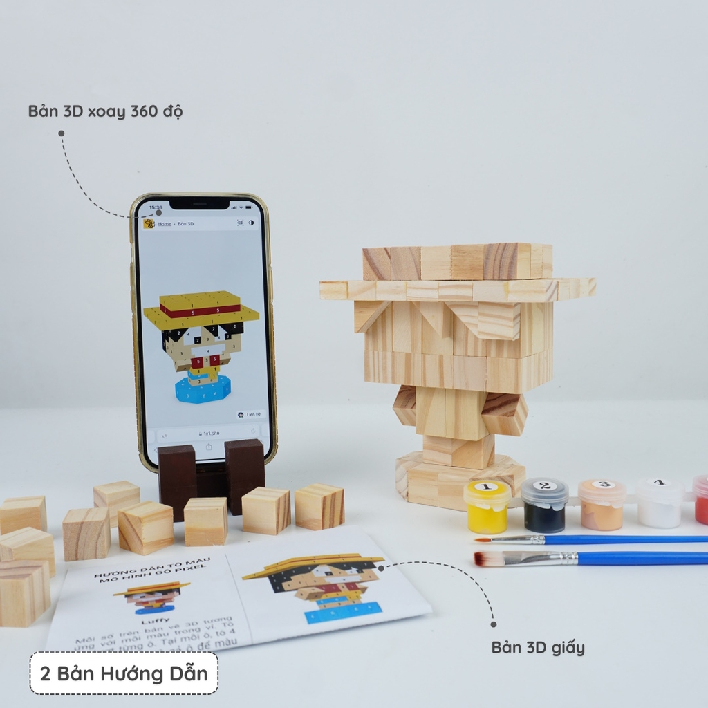 (DIY) Kit Tô Màu Monkey D.Luffy