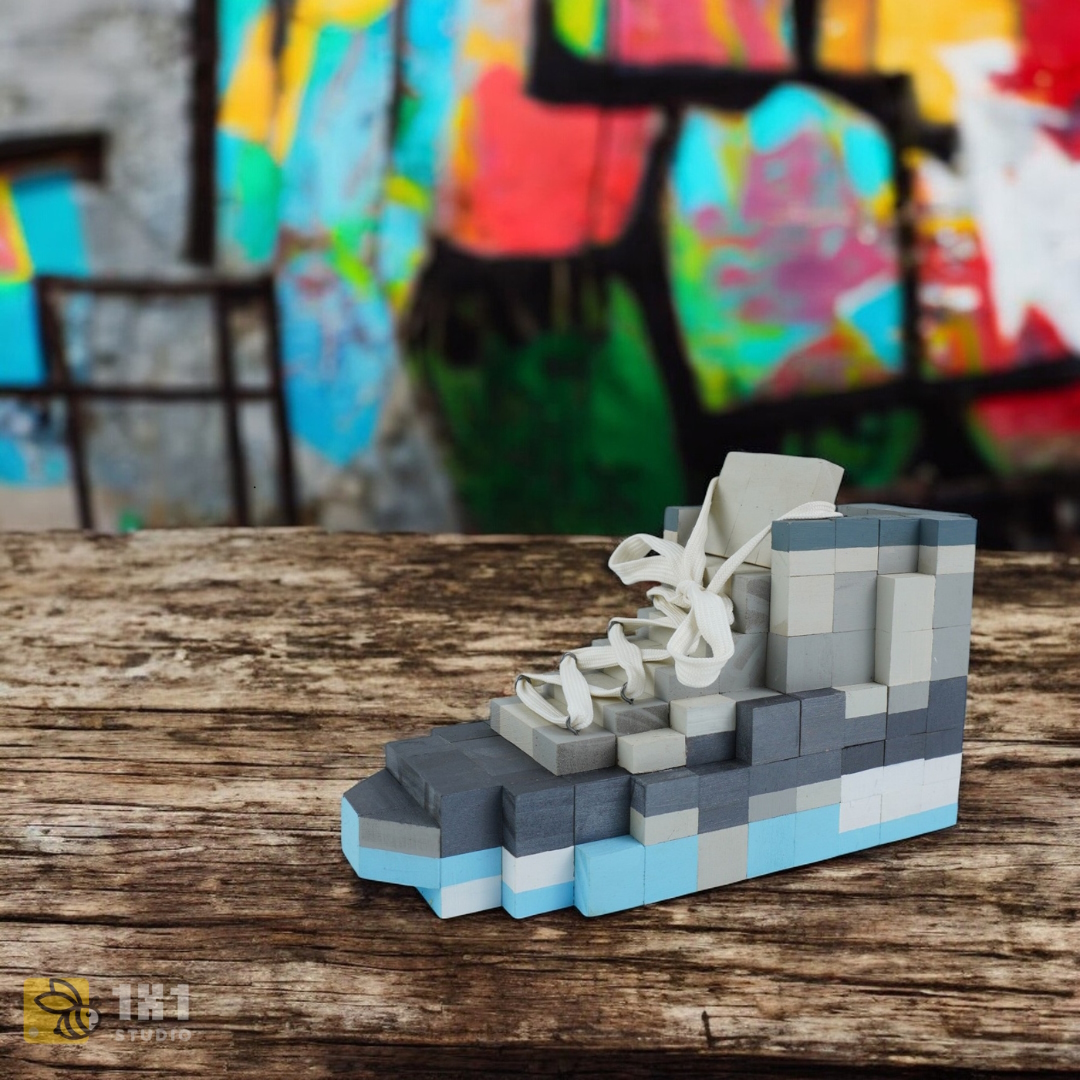 Mô Hình Gỗ Giày Nike Air Jordan 11 Retro Cool Grey (Art Toy)