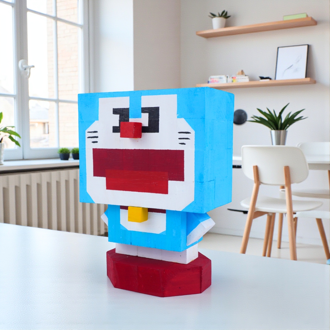 p4. Mô Hình Gỗ Mèo Máy Doraemon