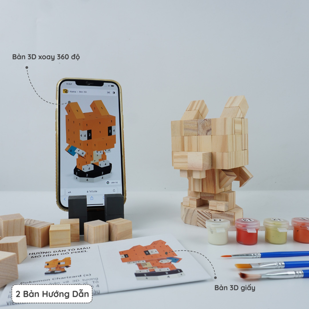(DIY) Kit Tô Màu Charizard (Pokemon)