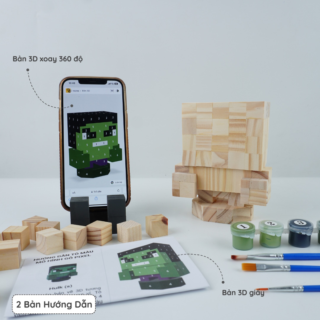 (DIY) Kit Tô Màu Nhân Vật Hulk (s)