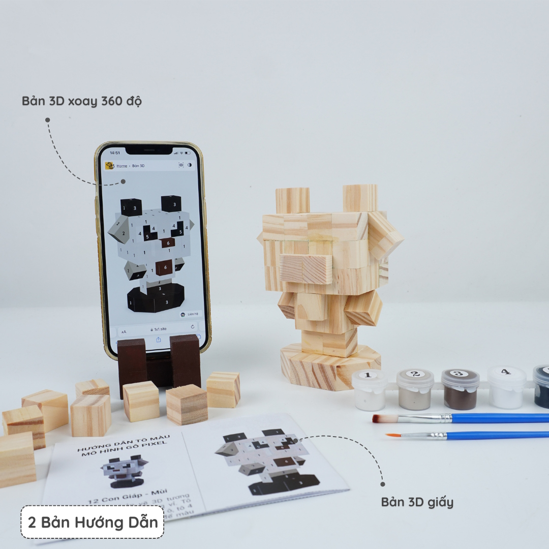 (DIY) Kit Tô Màu 12 Con Giáp Mùi (Dê)