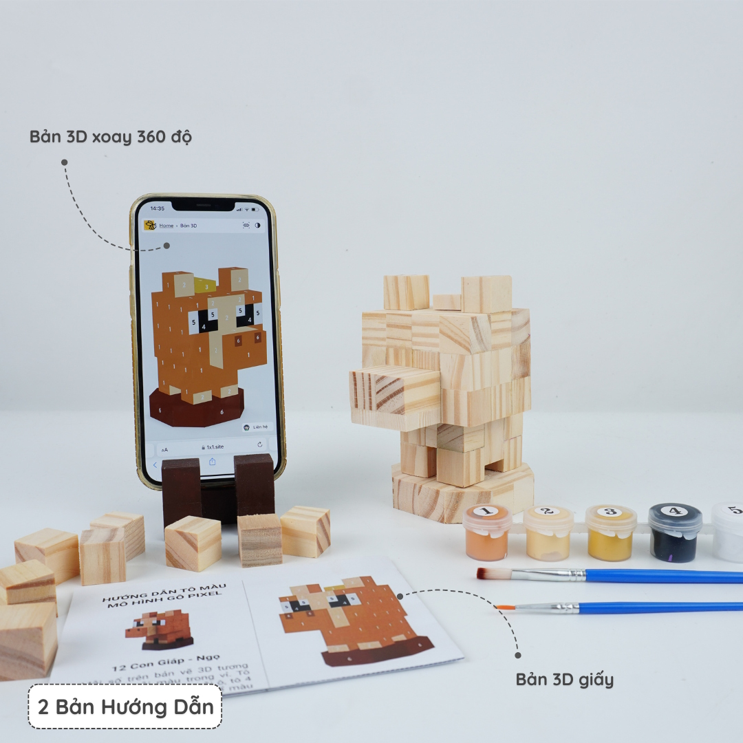 (DIY) Kit Tô Màu 12 Con Giáp Ngọ (Ngựa)
