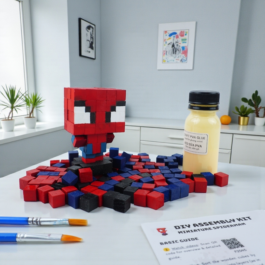 p5. Bộ Lắp Ghép Mô Hình Người Nhện Spider-man (Thu Nhỏ)