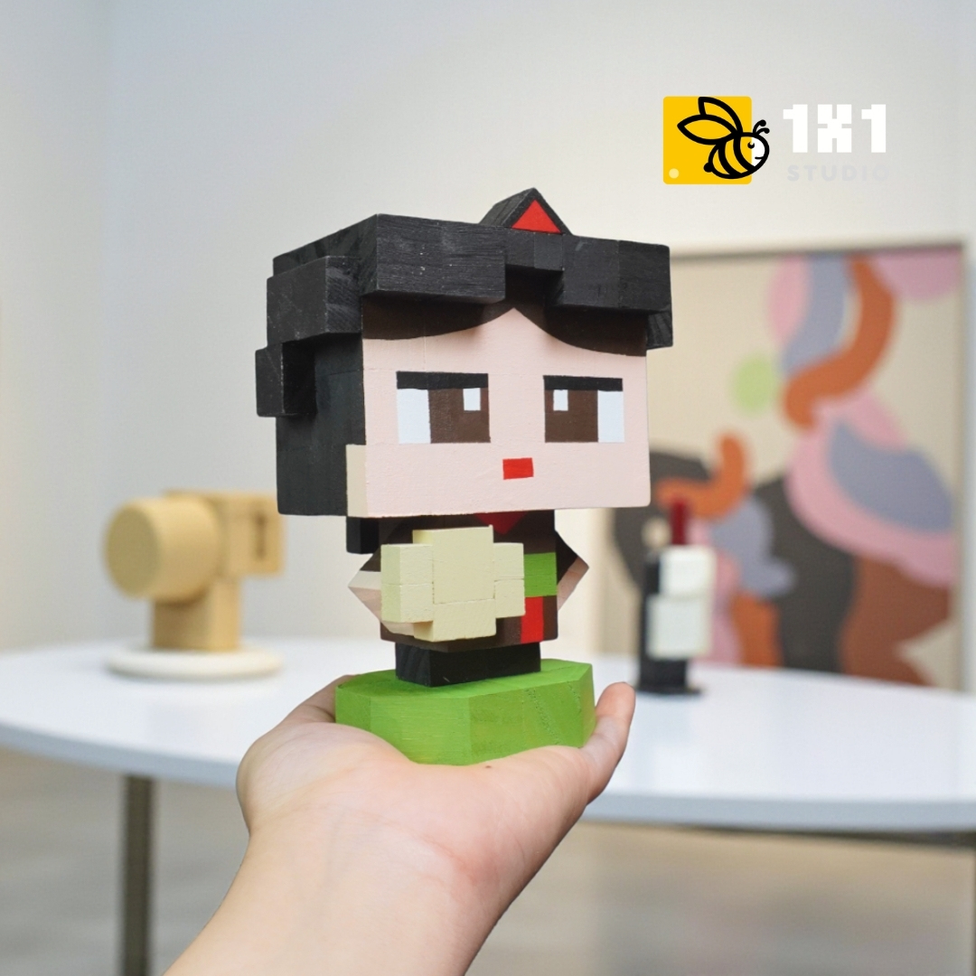 (DIY) Kit Tô Màu Mô Hình Cô Gái Quan Họ