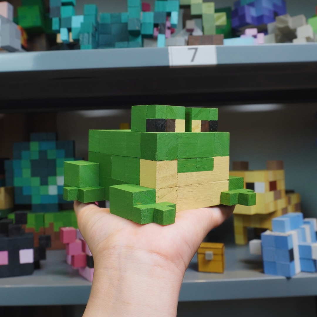 (DIY) Kit Tô Màu Mô Hình Minecraft Frog Ếch (s)