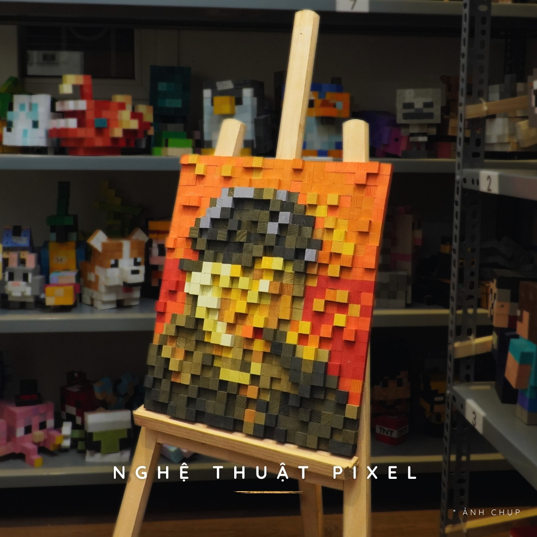 Tranh Pixel Self-Portrait with Bandaged Ear (Blur)