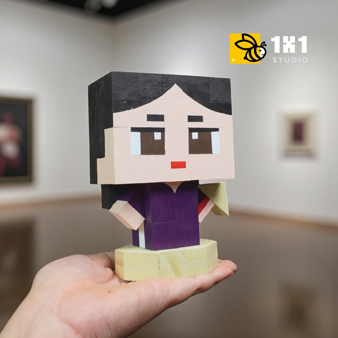 (DIY) Kit Tô Màu Mô Hình Thiếu Nữ Áo Dài Huế