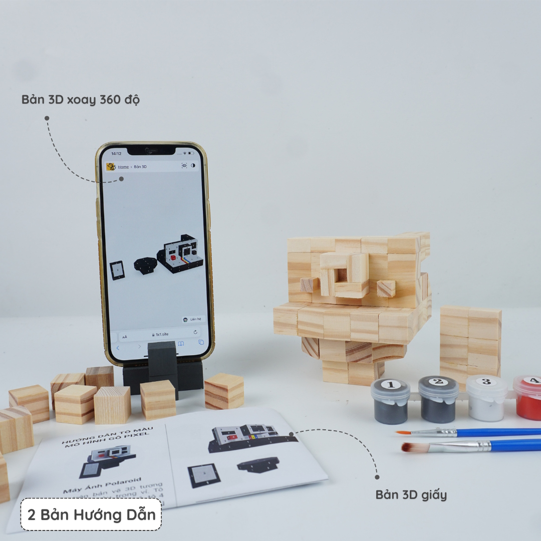 (DIY) Kit Tô Màu Máy Ảnh Polaroid SX 70
