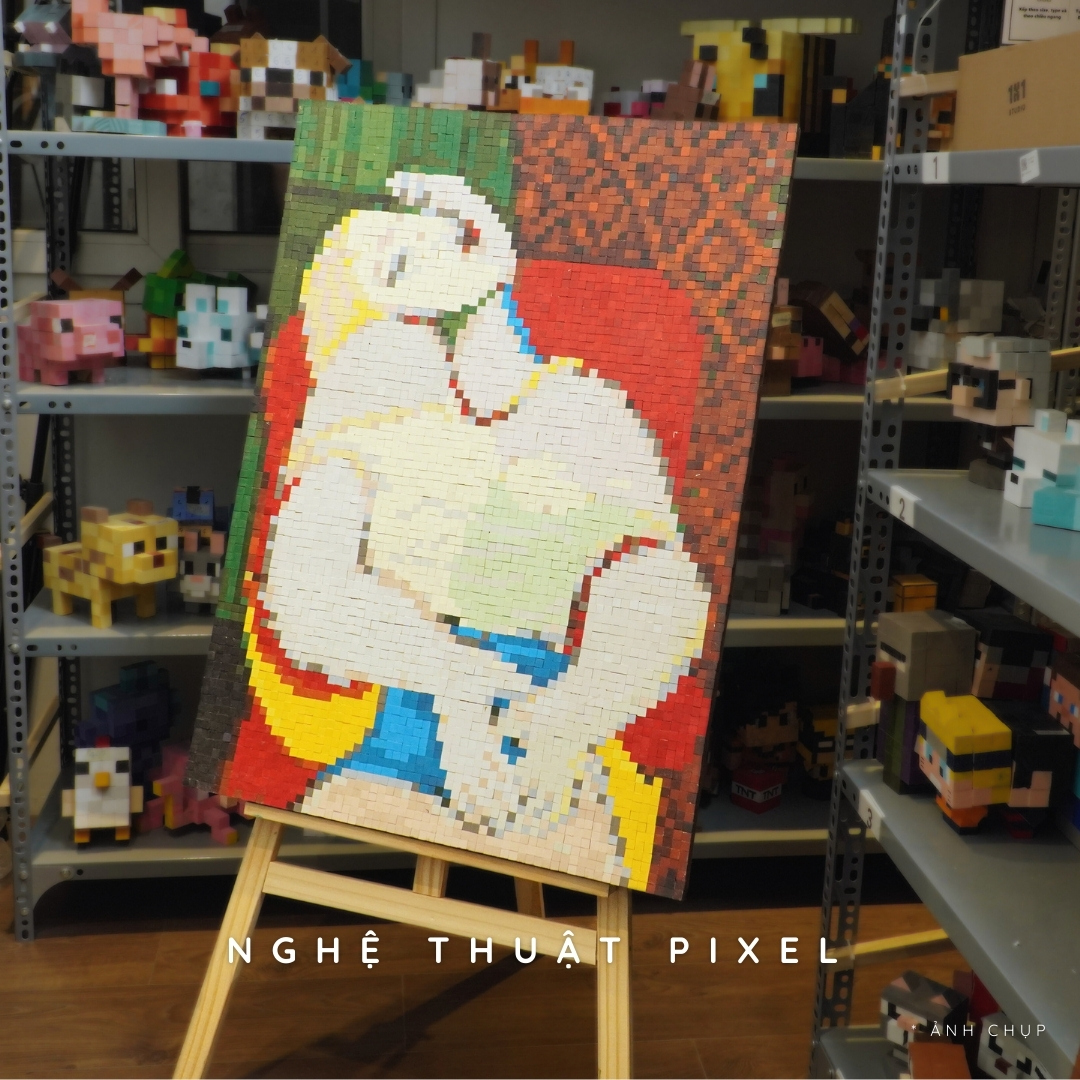 Tranh Pixel Gỗ The Dream khổ lớn 84x62 cm (Chill)