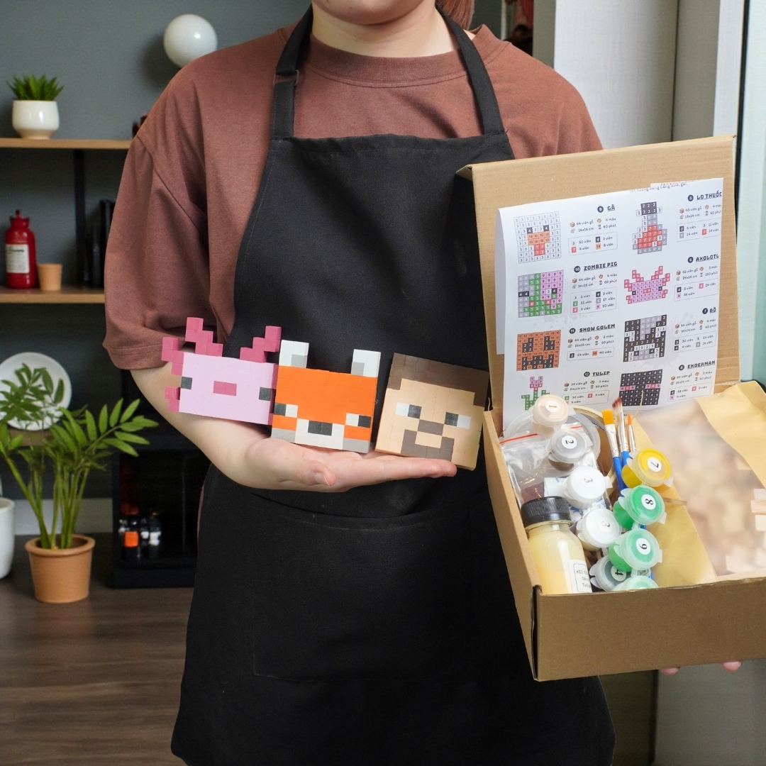 p4. Kit Tự Làm 6 Tranh Frame Minecraft Treo Tường / Wall decor (1cm)