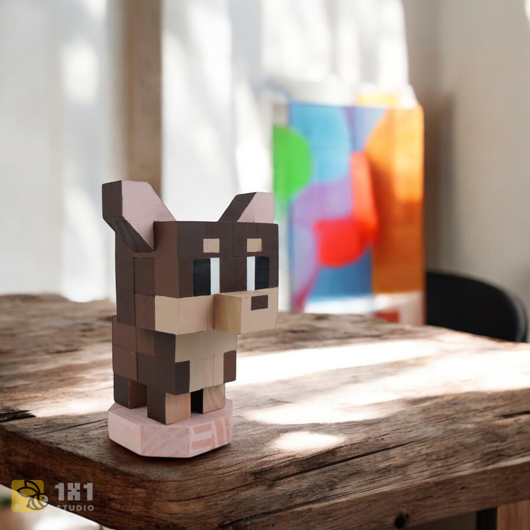 (DIY) Kit Tô Màu Mô Hình Chó Chihuahua Nâu (s)