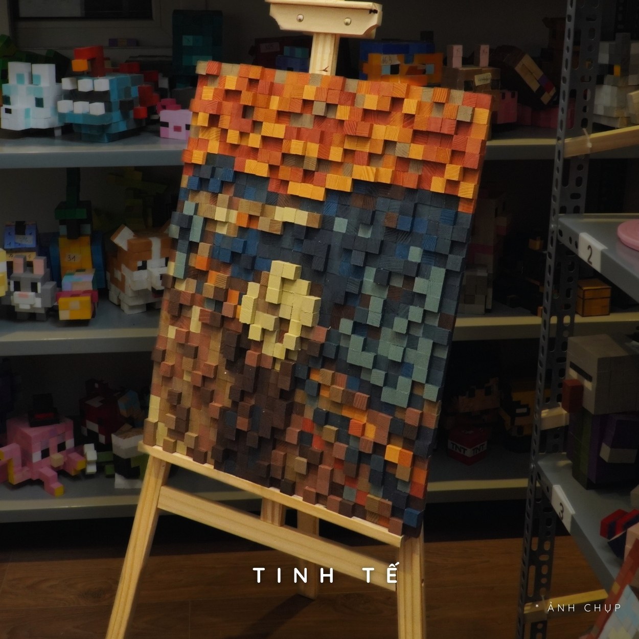Kit Tự Làm Tranh Pixel Gỗ The Scream (Blur)