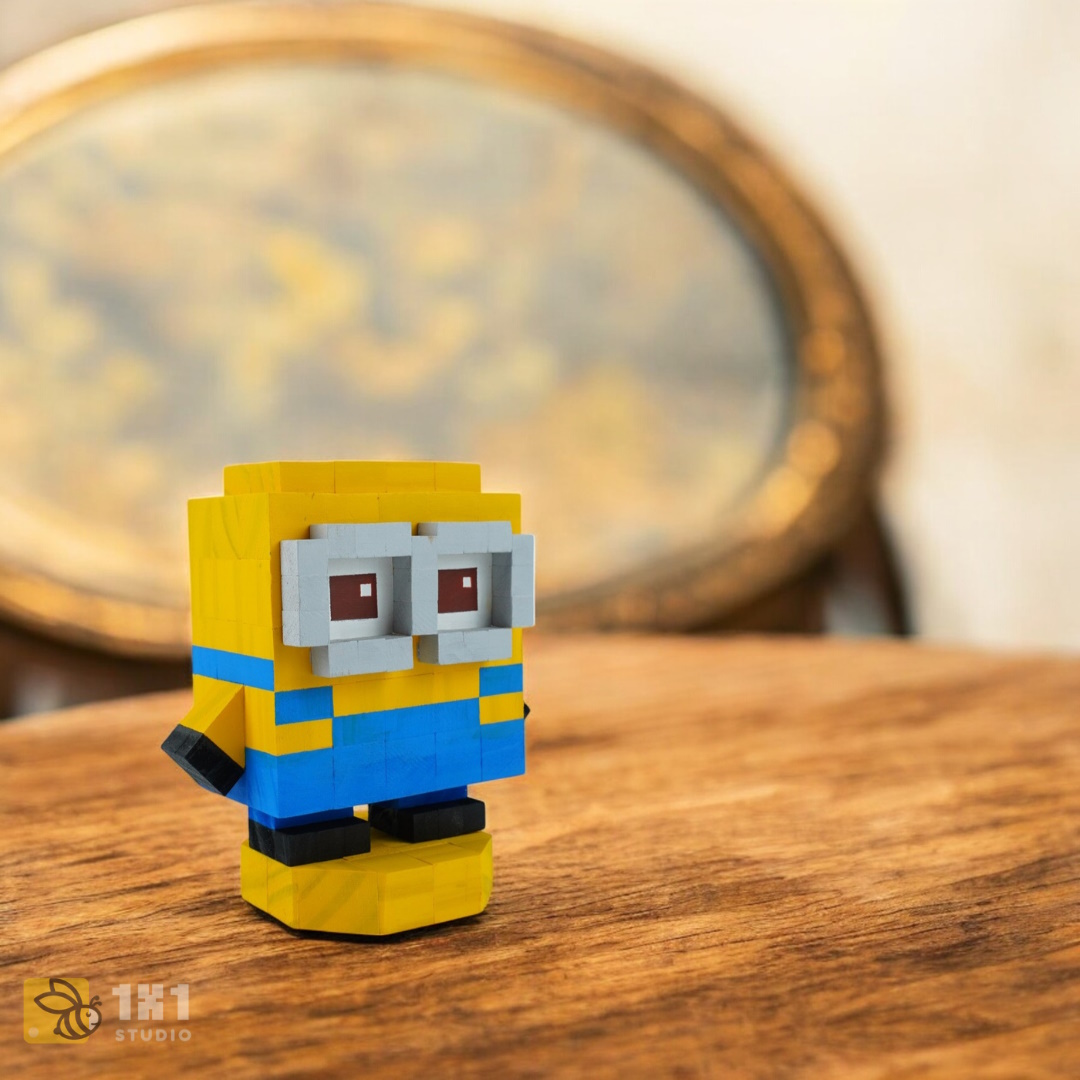 Mô Hình Gỗ Nhân Vật Minion Bob (size s)