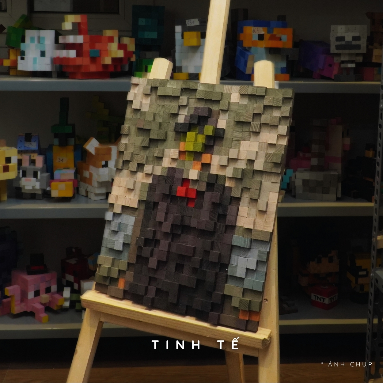 Kit Tự Làm Tranh Pixel Gỗ The Son of Man (Blur)