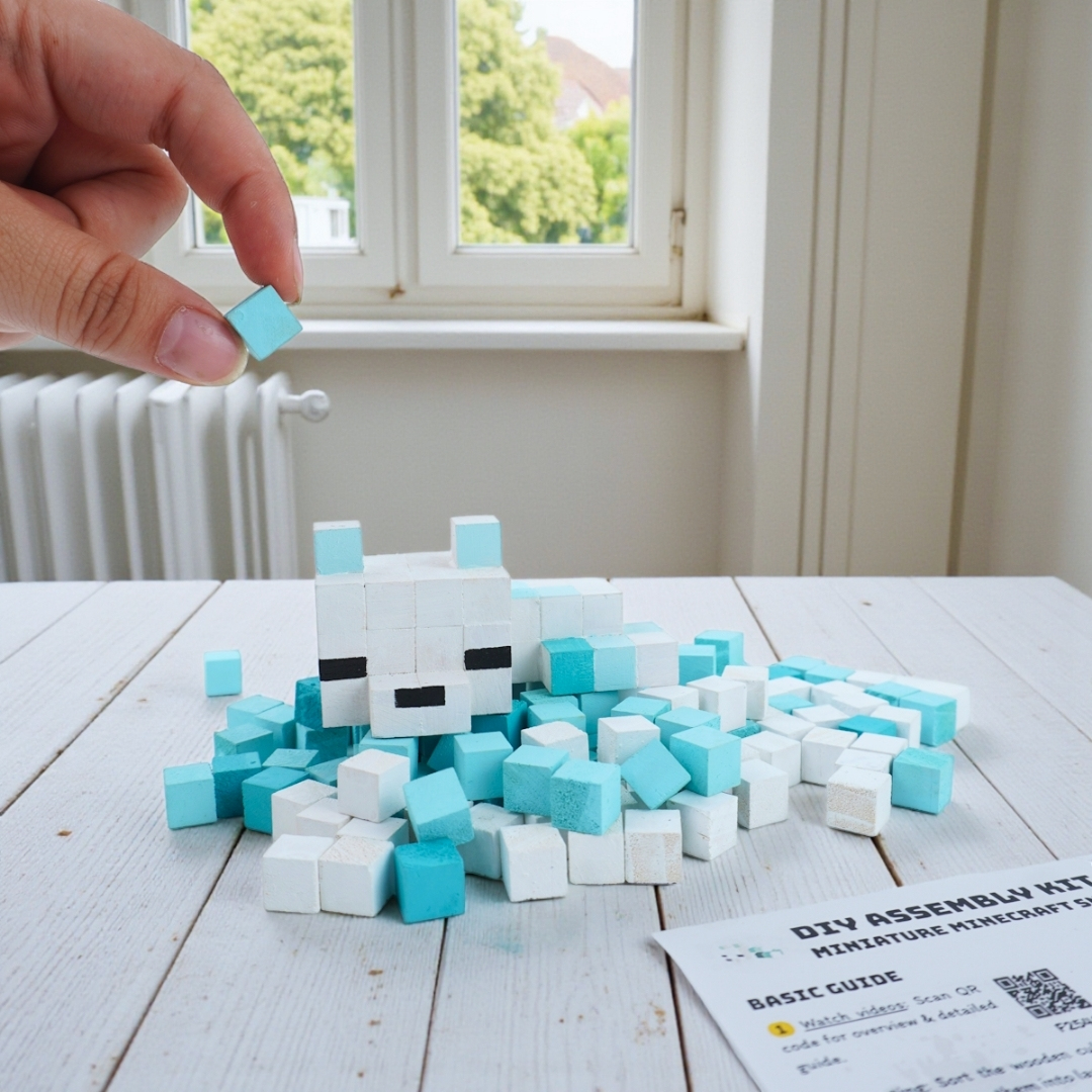 p4. Bộ Lắp Ghép Minecraft Snow Fox Cáo Tuyết (Thu Nhỏ)