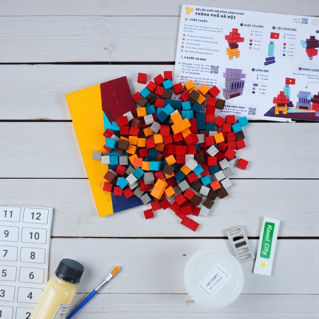 p6. Bộ Lắp Ghép Mô Hình Gỗ Hanoi City (i2)
